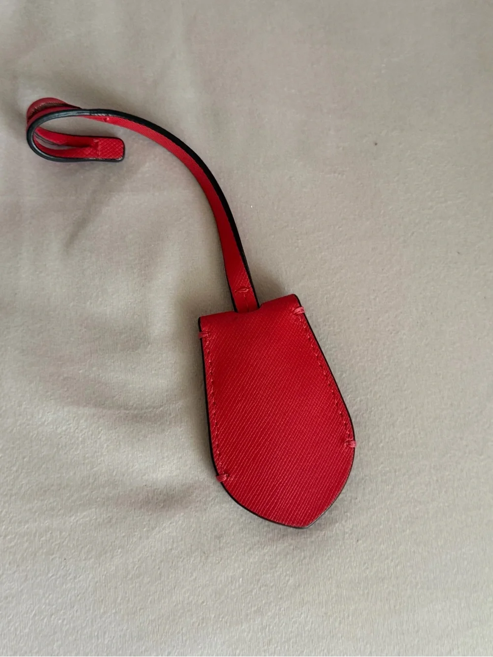 COACH Coral Leather Keychain